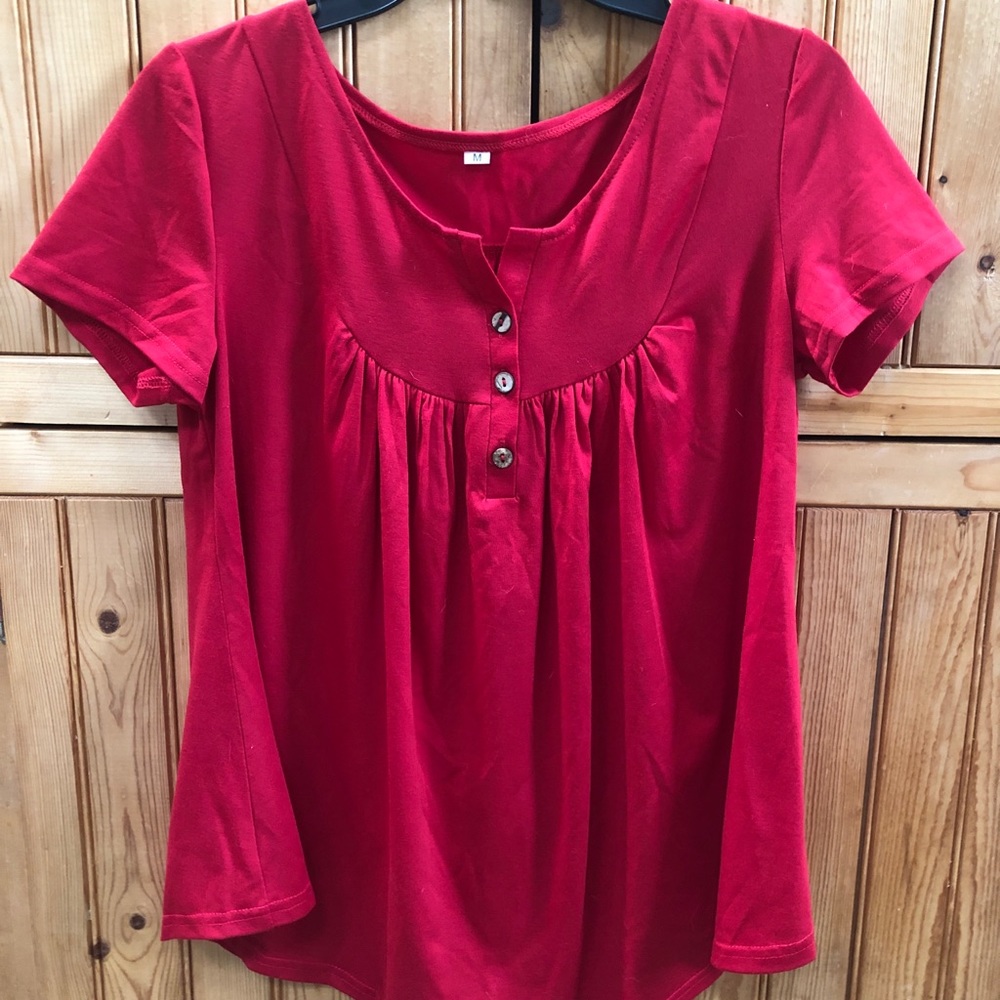 Modlily Red Curved Hem size medium NWOT
